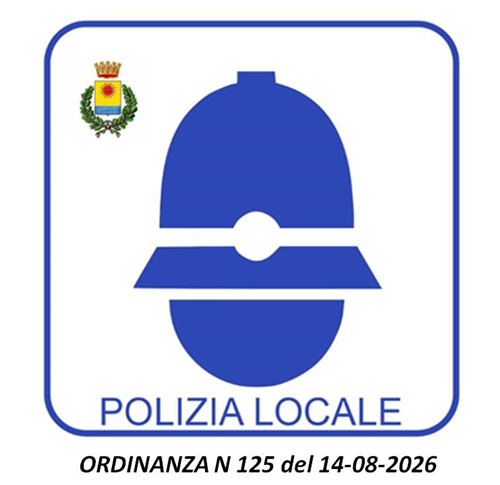 Ordinanza N. 125 DEL 14/08/2026   Modifiche temporanee alla circolazione stradale in occasione dei 
festeggiamenti in onore di San Rocco - 16 agosto 2026.